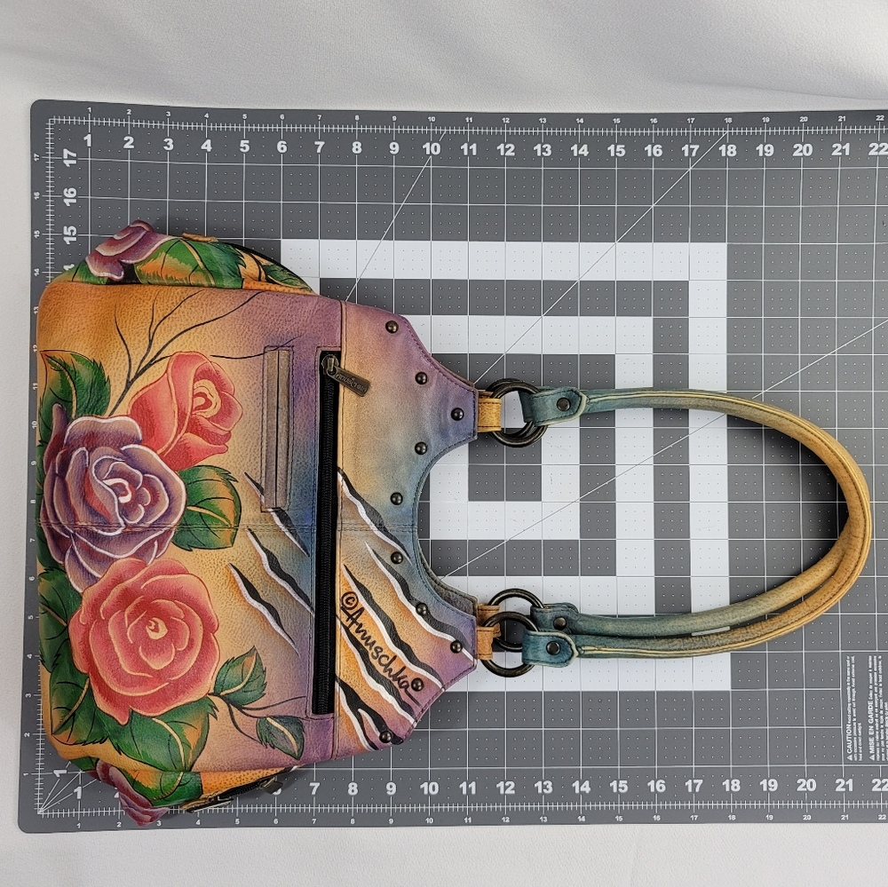 Anuschka Tiger And Rose Genuine Leather Purse - Picture 5 of 16